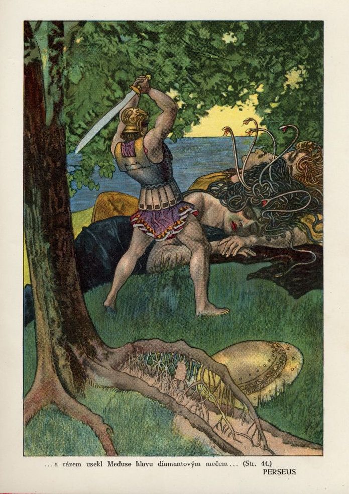 Illustration for Perseus (1920) - Artuš Scheiner Tablo