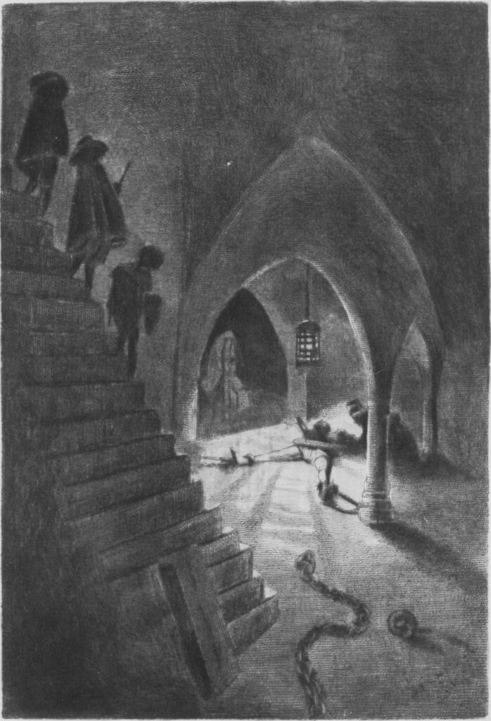 Illustration of Victor Hugo's Novel the Man Who Laughs (1869) - Georges Rochegrosse Tablo