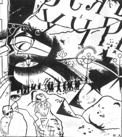 Illustration to Aleksander Blok’s poem ‘The Twelve’ (1918) – Jury Annenkov Tablo