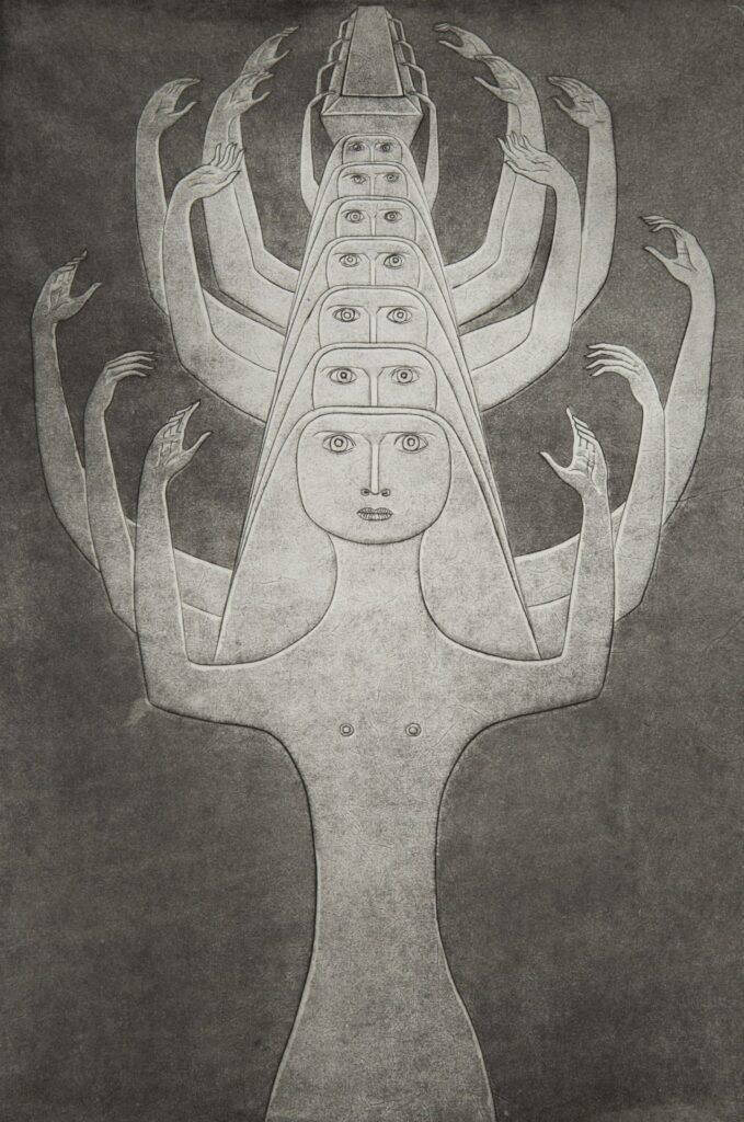 Illustration to Egyptian Book of the Dead (Le Livre Des Morts Des Anciens Egyptiens) (1948) - Anton Prinner Tablo