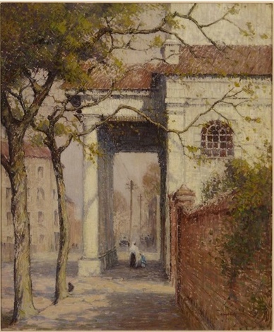 In a Southern City - Alfred Heber Hutty Tablo