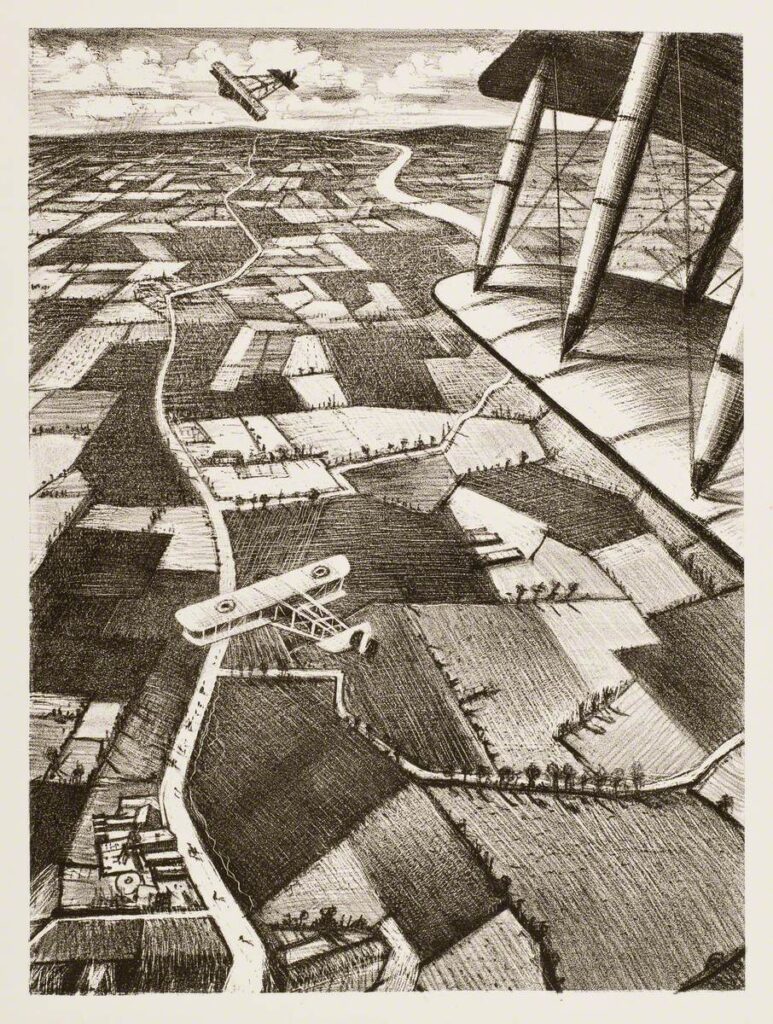 In the Air (1917) - C. R. W. Nevinson Tablo