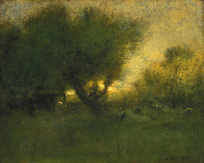 In the Gloaming (1893) - George Inness Tablo