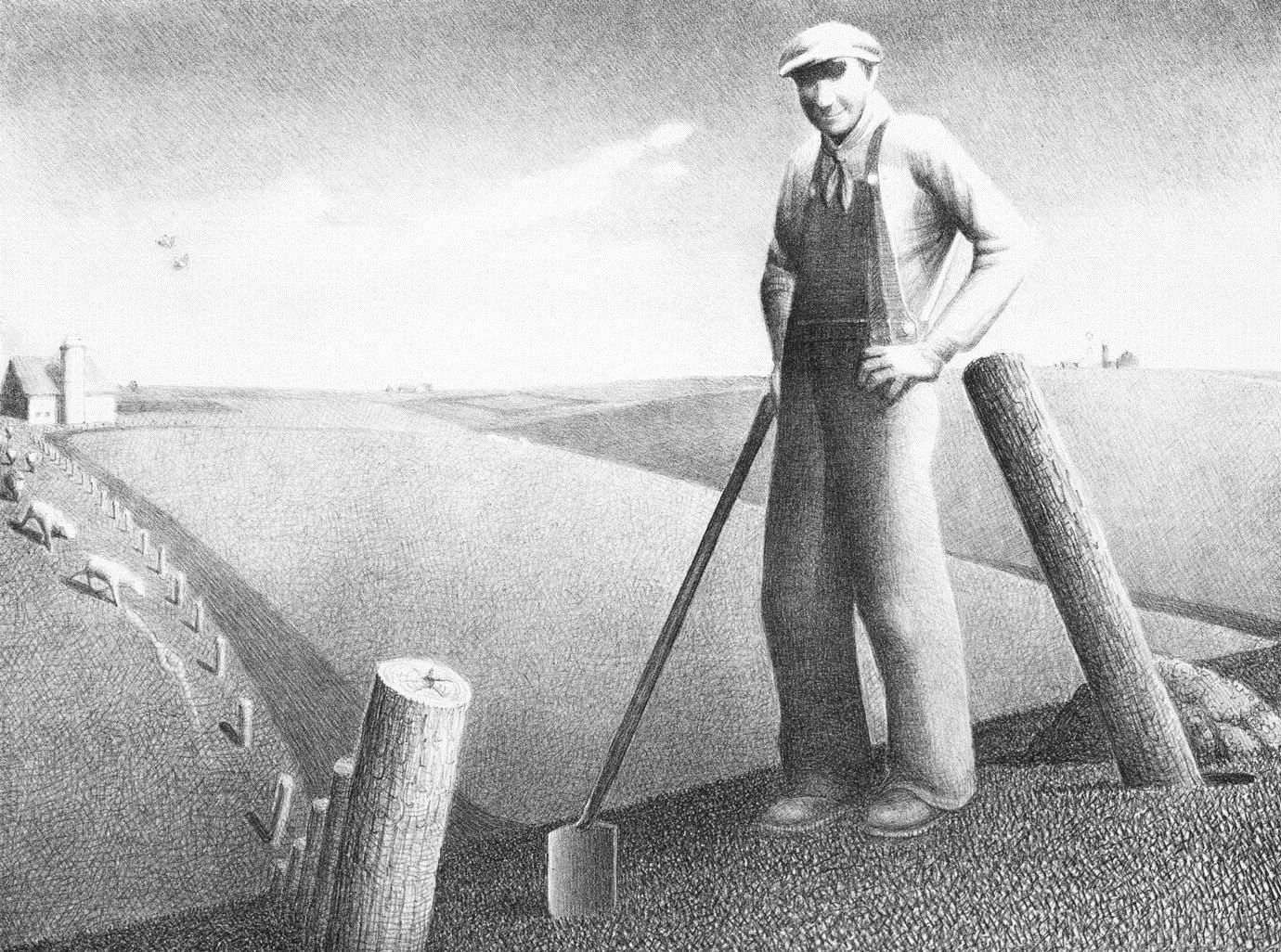 In the Spring (1939) - Grant Wood Tablo