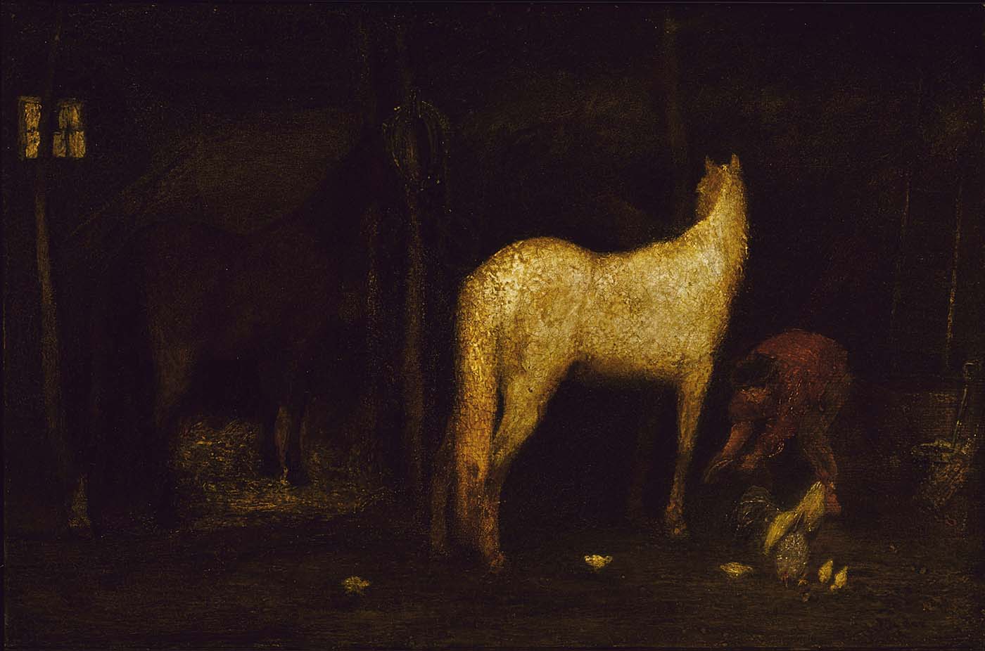 In the Stable (1900) - Albert Pinkham Ryder Tablo