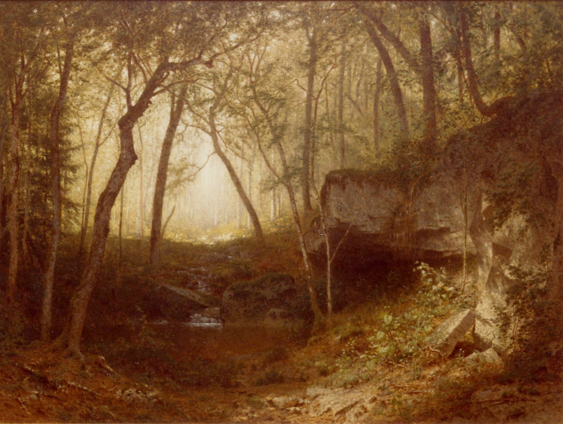 In the Wilds of the Adirondacks (1876) - Alexander Helwig Wyant Tablo