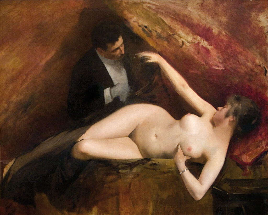In the market (1904) - Joan Brull Tablo