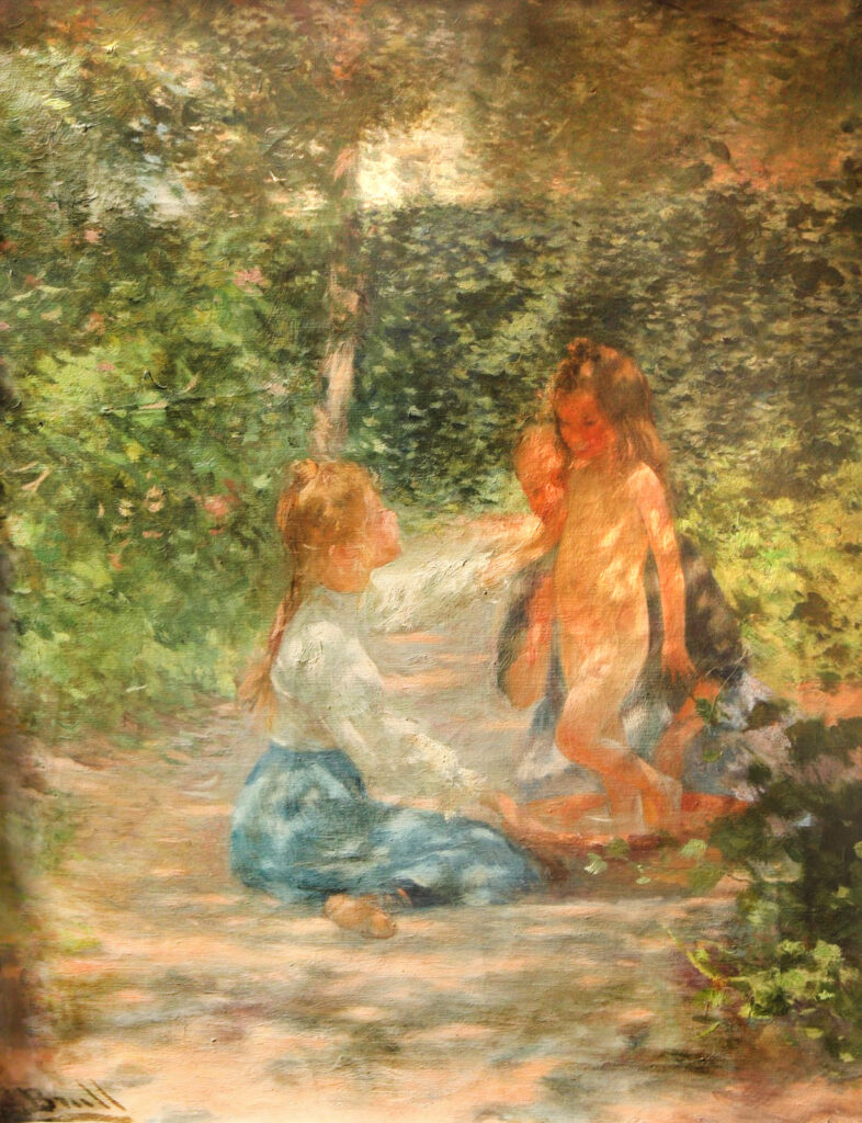 In the sun. Study (1904) - Joan Brull Tablo