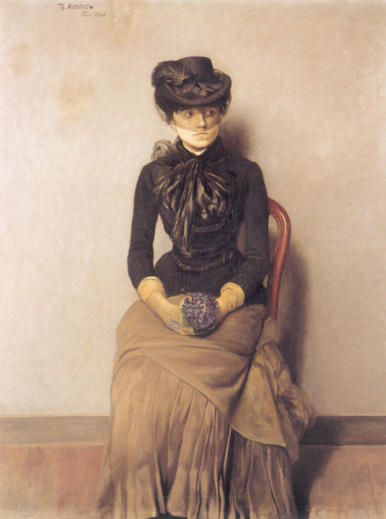 In the waiting room I venteverelset (1883) - Theodor Severin Kittelsen Tablo