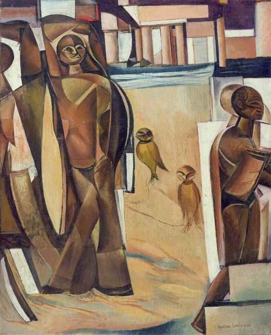 Inca with Birds (1933) - Wyndham Lewis Tablo