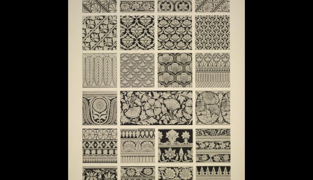 Indian Ornament no. 1. Ornaments from metal work from the exhibitions of 1851 - Owen Jones Tablo
