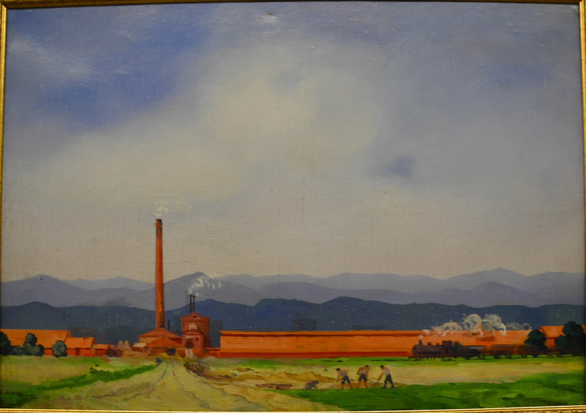 Industrial landscape (1950) - David Kakabadze Tablo