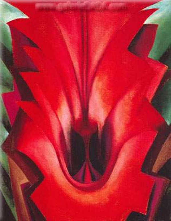 Inside Red Canna (1919) - Georgia O'Keeffe Tablo