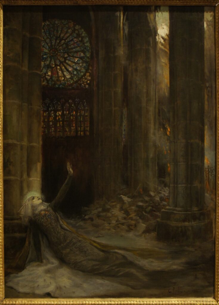 Intérieur de la cathédrale - Georges Rochegrosse Tablo