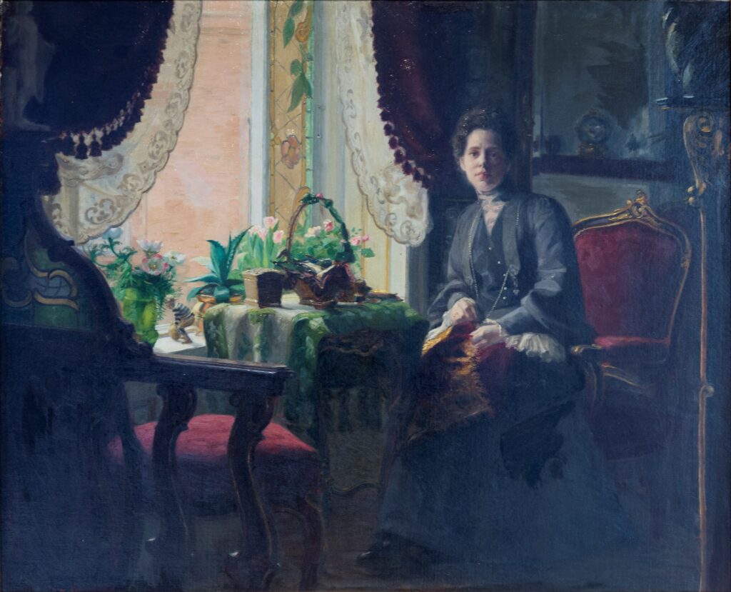 Interiør Med Kvinde (1905) - Hans Andersen Brendekilde Tablo