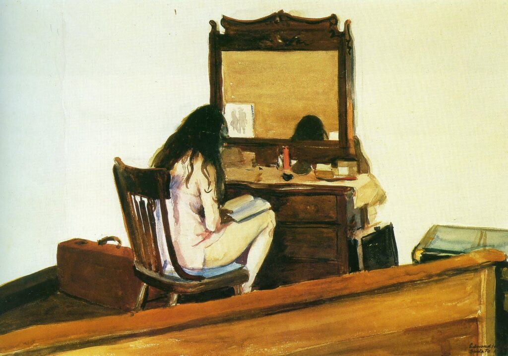 Interior (Model Reading) (1925) - Edward Hopper Tablo