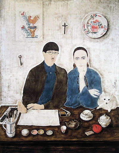 Interior, My Wife and Myself (1923) – Tsuguharu Foujita Tablo