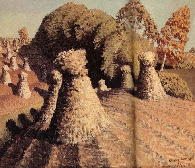 Iowa Cornfield (1941) - Grant Wood Tablo