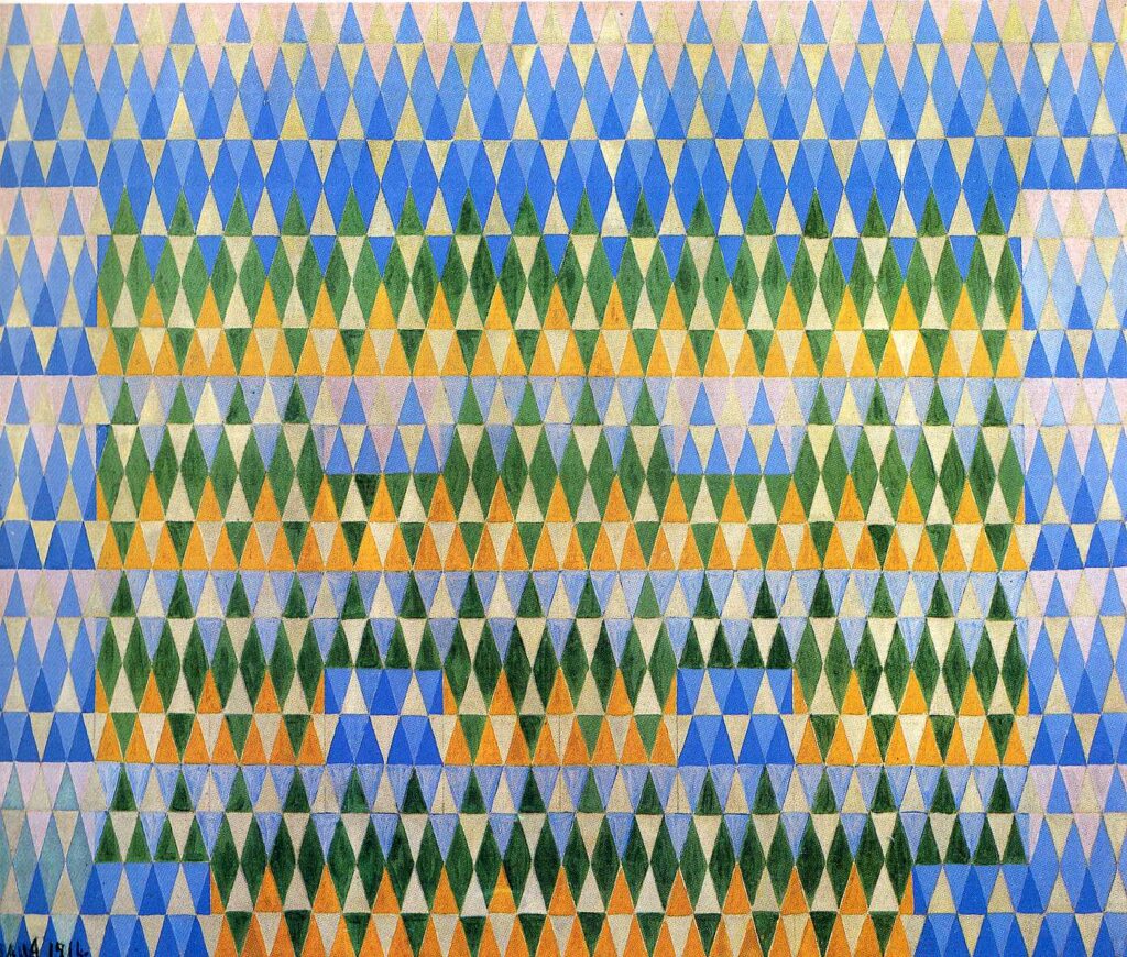 Iridescent Interpenetration No.5 Eucalyptus (1914) - Giacomo Balla Tablo