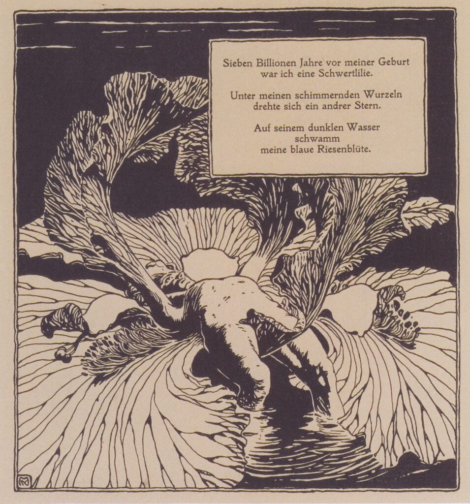 Iris. Illustration to a poem by Arno Holz. (1898) – Koloman Moser Tablo