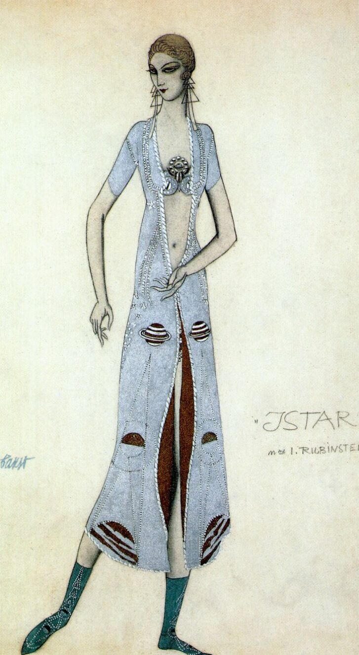 Istar Ida Rubinstein as Istar (1924) - Léon Bakst Tablo kanvas tablo