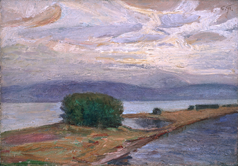 Italian Lakeside Landscape – Fujishima Takeji Tablo