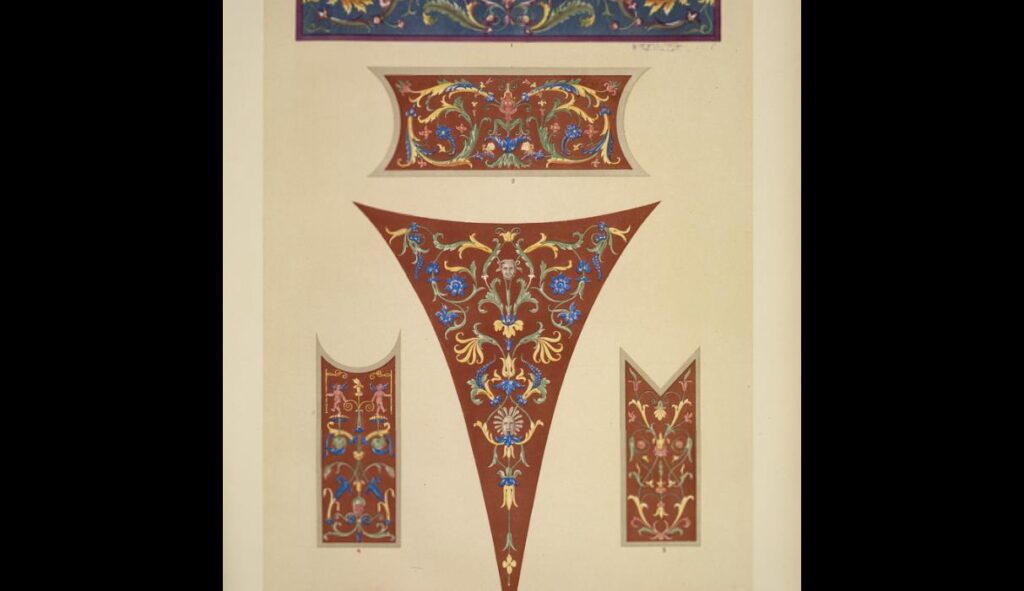 Italian Ornament no. 4. Ornaments from the Palazzo del Te, Mantua – Owen Jones Tablo