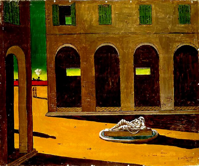 Italian Piazza (1912) – Giorgio de Chirico Tablo