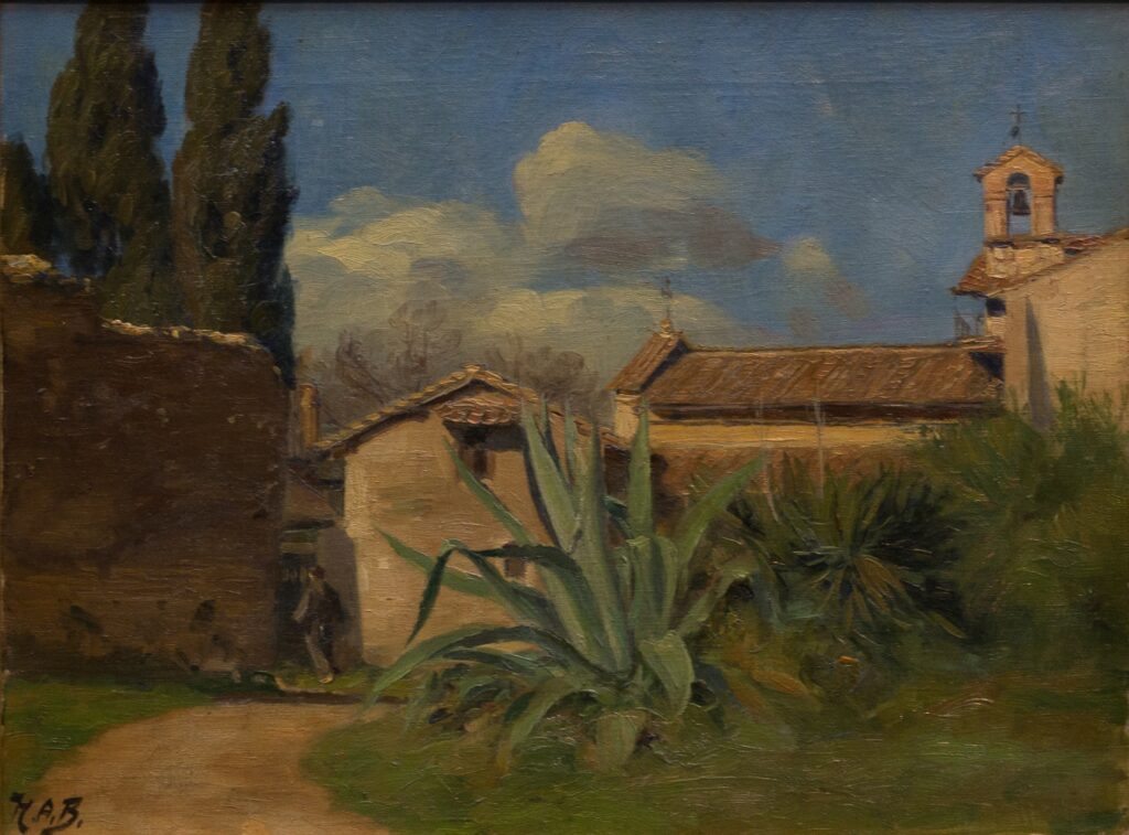 Italiensk Klosterhave Med Stor Agave - Hans Andersen Brendekilde Tablo