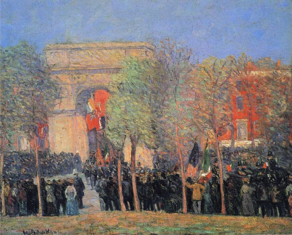 Italo American Celebration, Washington Square (1912) - William James Glackens Tablo