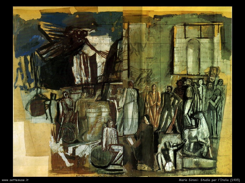 Italy Between the Arts and Sciences (1935) – Mario Sironi Tablo