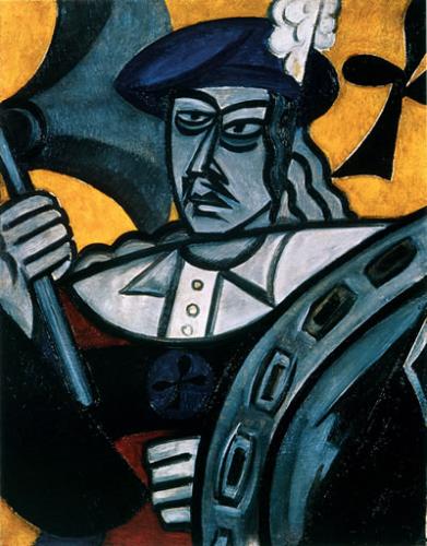 Jack of Clubs (1916) - Olga Rozanova Tablo
