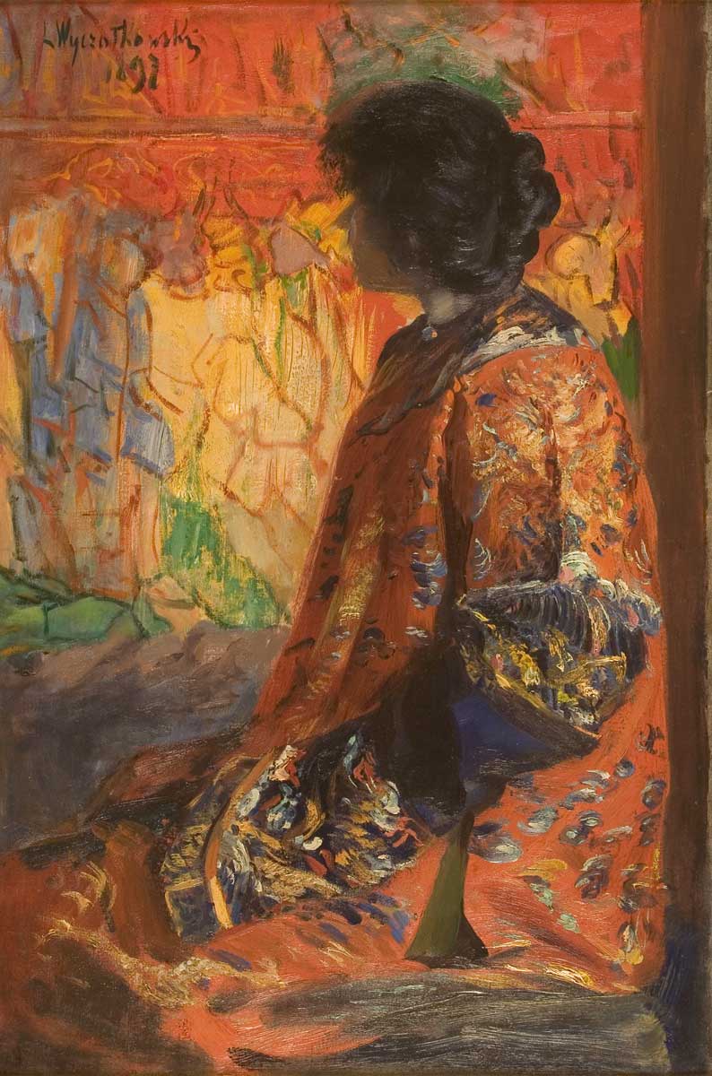 Japanese Woman (1897) - Leon Wyczółkowski Tablo