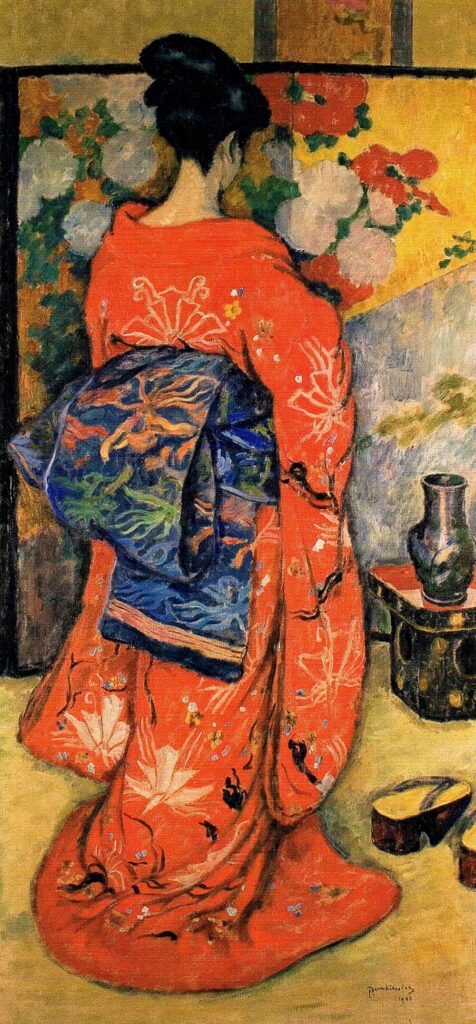 Japanese Woman with a Fan (1908) - Józef Pankiewicz Tablo