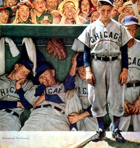 Jeers from Crowd (1948) - Norman Rockwell Tablo