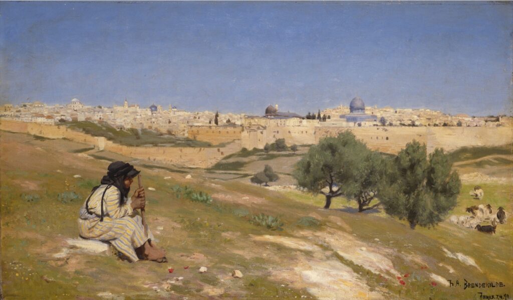 Jerusalem from the South East (1890) - Hans Andersen Brendekilde Tablo