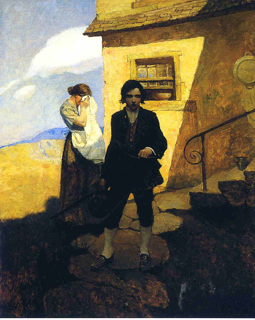 Jim Hawkins Leaves Home - Andrew Wyeth Tablo
