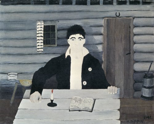 John Brown Reading His Bible (1942) – Horace Pippin Tablo