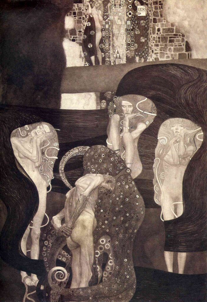 Jurisprudence (final state) (1903) - Gustav Klimt Tablo