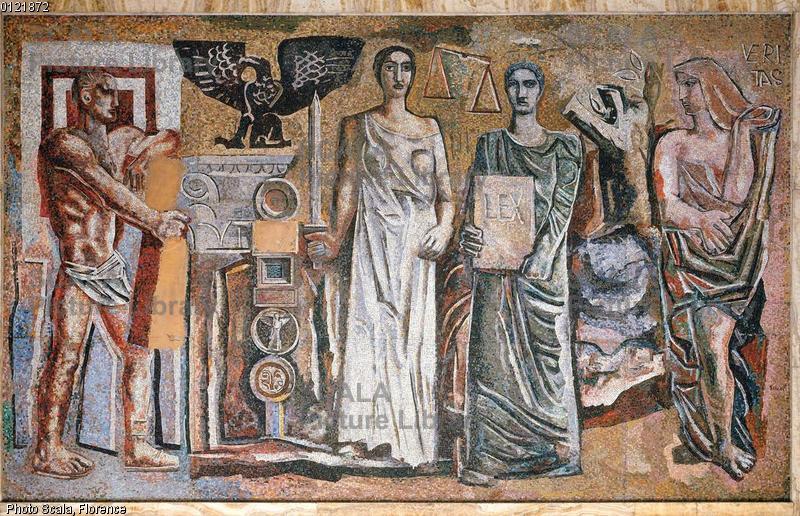 Justice between the law and the force (1936) – Mario Sironi Tablo
