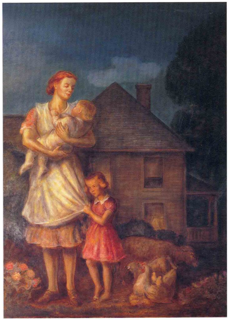 Kansas Pastoral Planter's Family (1942) - John Steuart Curry Tablo