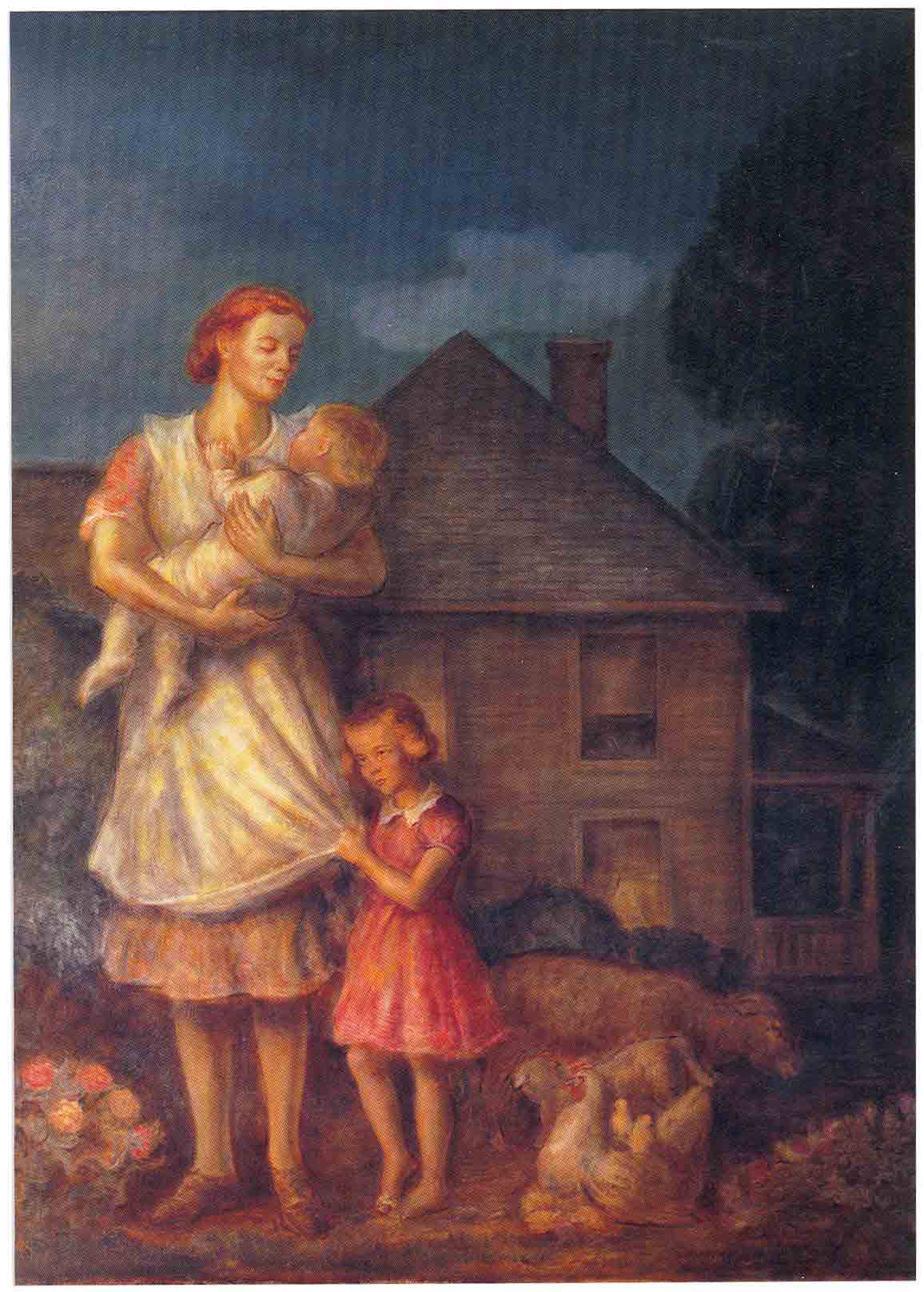 Kansas Pastoral Planter's Family (1942) - John Steuart Curry Tablo