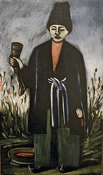 Karachoheli with a horn of wine – Niko Pirosmani Tablo
