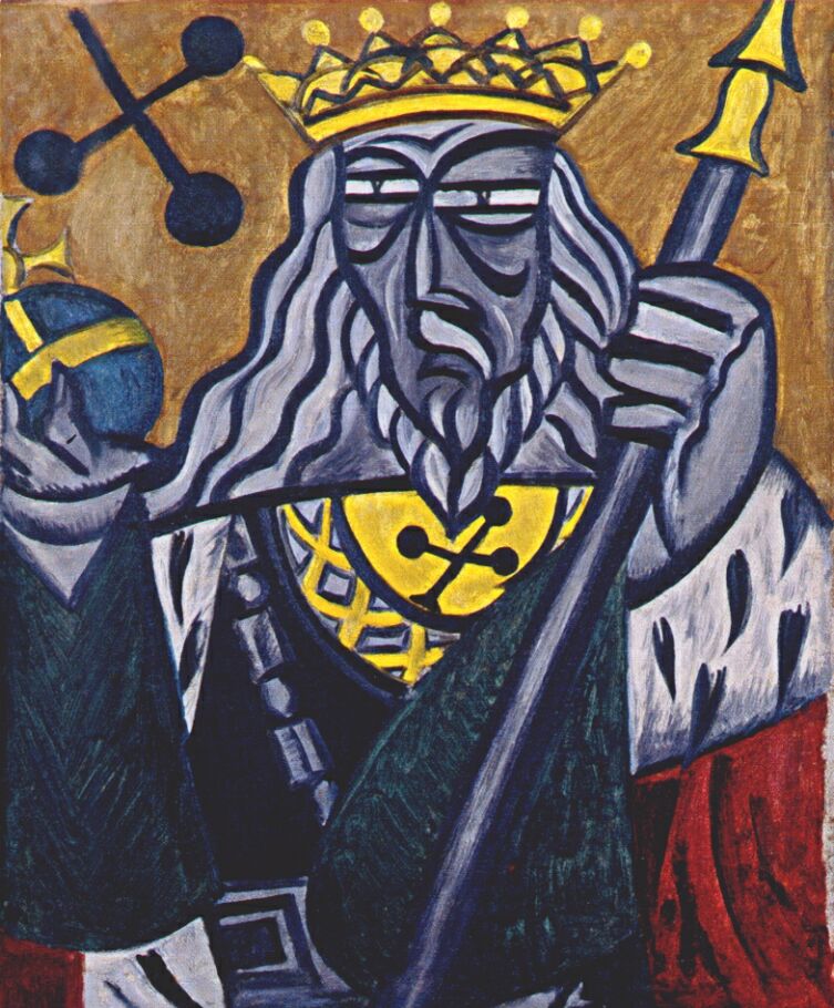 King of clubs (1912) - Olga Rozanova Tablo