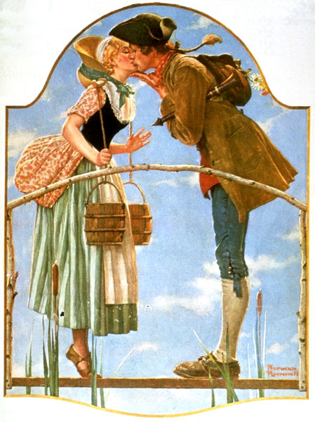 Kiss (1931) - Norman Rockwell Tablo