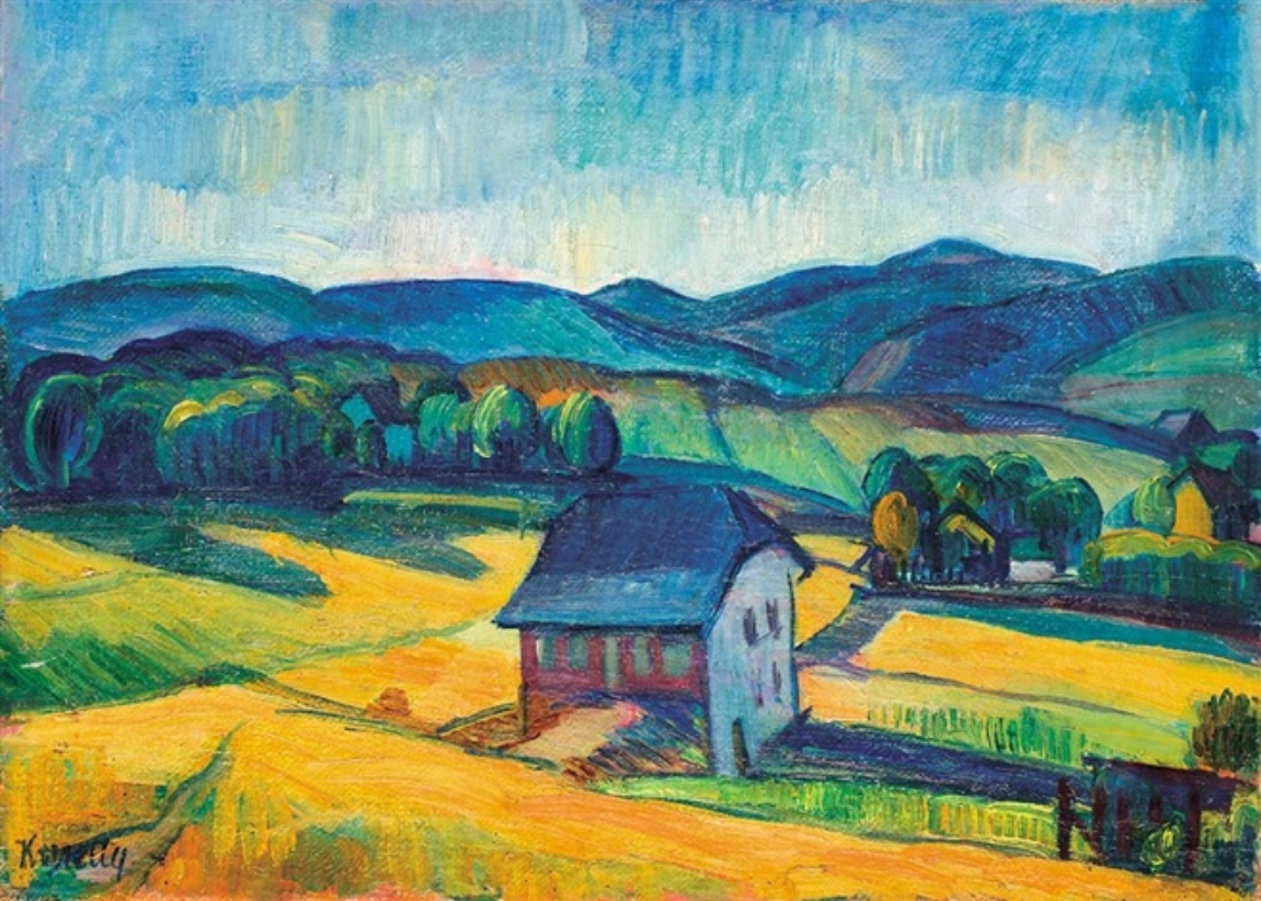 Kmetty Colourful Landscape (1930) - Kmetty János Tablo