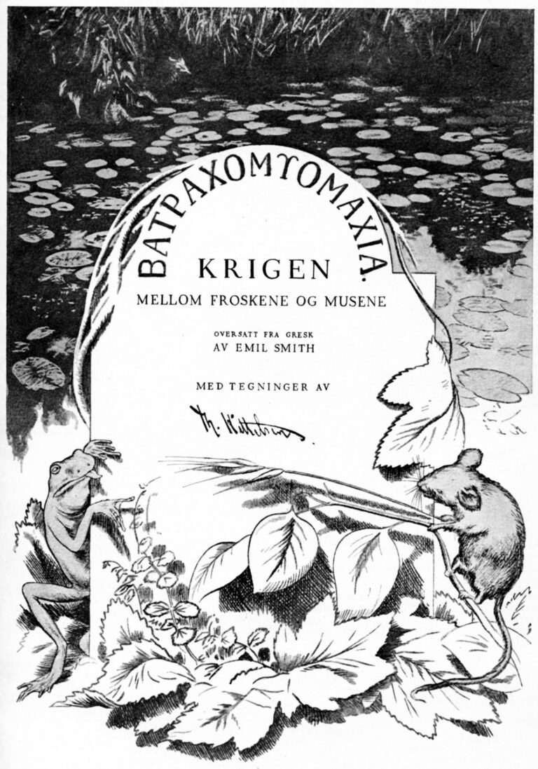 Krigen Mellom Froskene Og Musene 01 (1885) – Theodor Severin Kittelsen Tablo