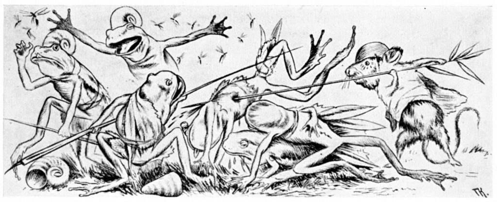 Krigen Mellom Froskene Og Musene 09 (1885) - Theodor Severin Kittelsen Tablo