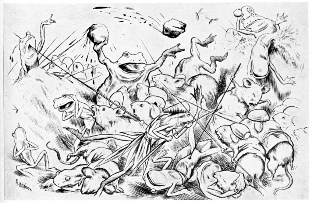 Krigen Mellom Froskene Og Musene 10 (1885) - Theodor Severin Kittelsen Tablo