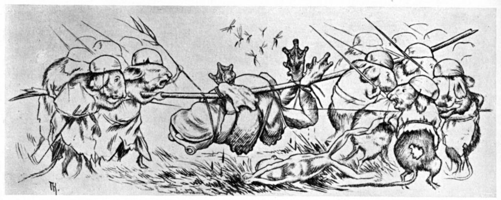 Krigen Mellom Froskene Og Musene 12 (1885) - Theodor Severin Kittelsen Tablo